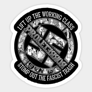 Proleterror up the workers Sticker